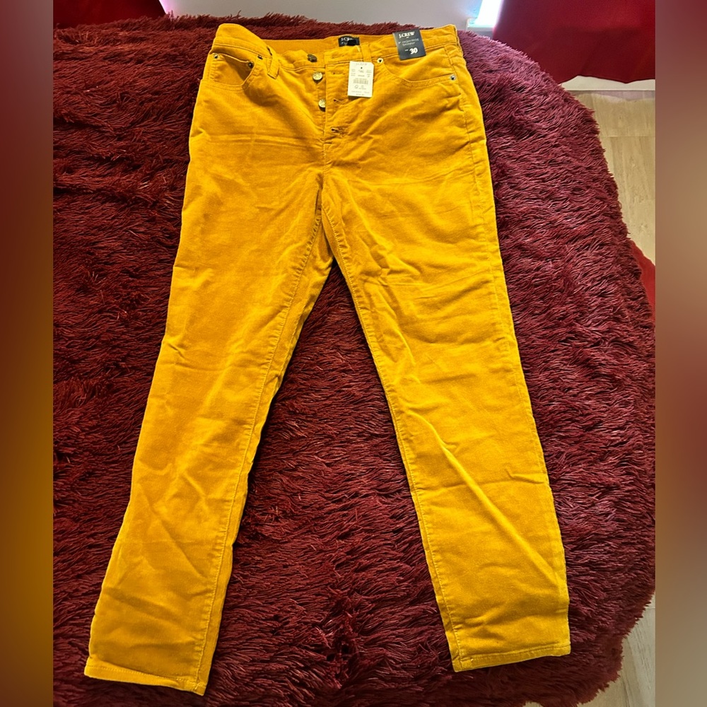 High-Waisted J.Crew Velvet pants